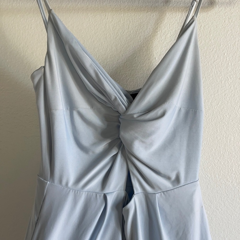 Light blue short jumpsuit